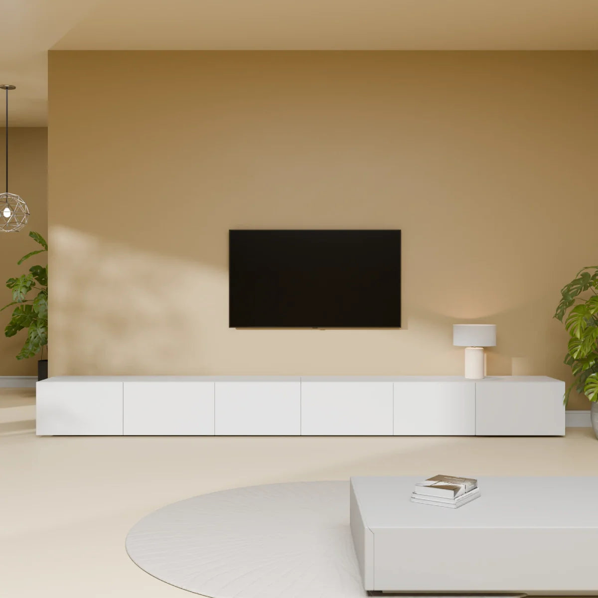 Mora Mobile TV | Sospeso o a terra | 300 cm Bianco