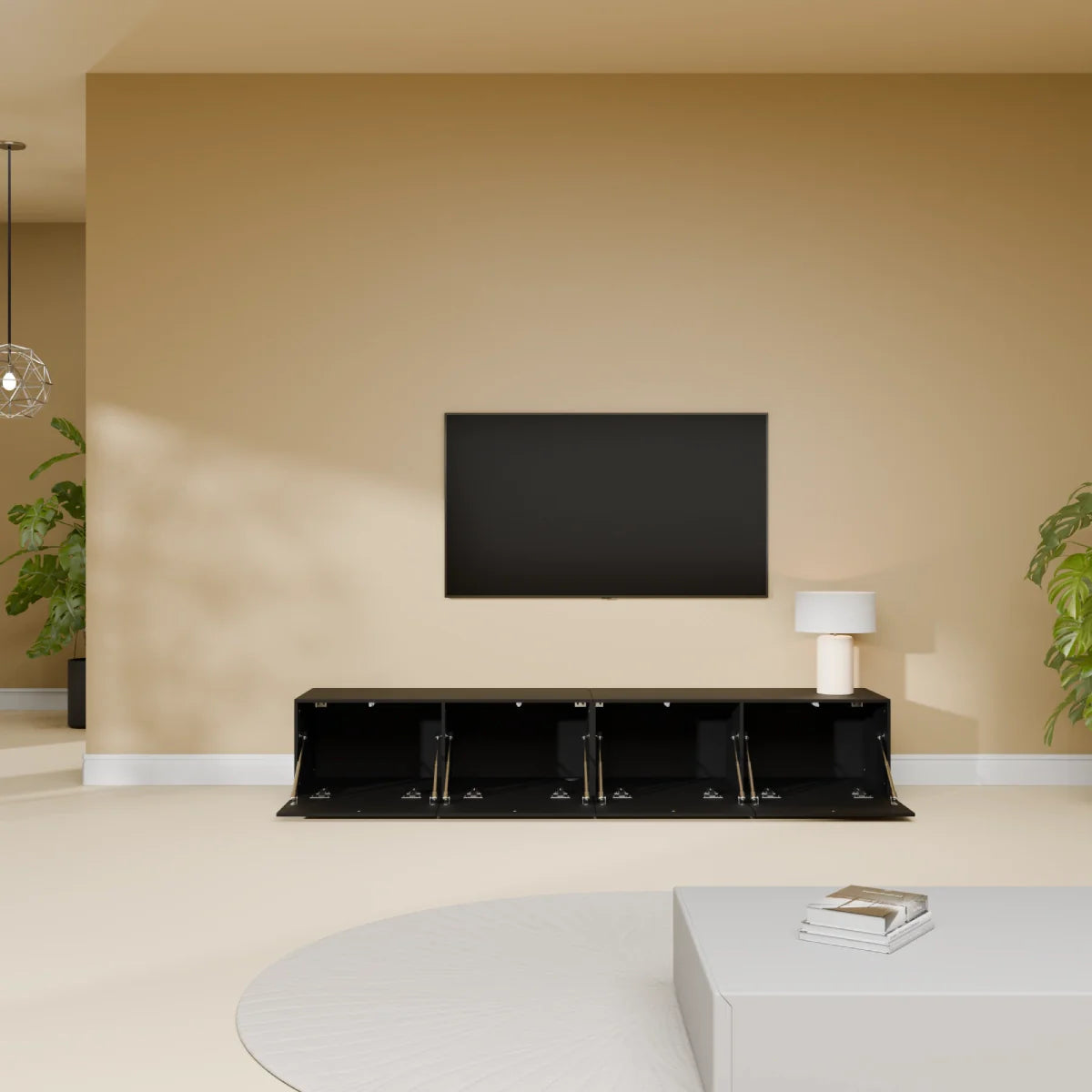 Mora Mobile TV | Sospeso o a terra | 180 cm Nero