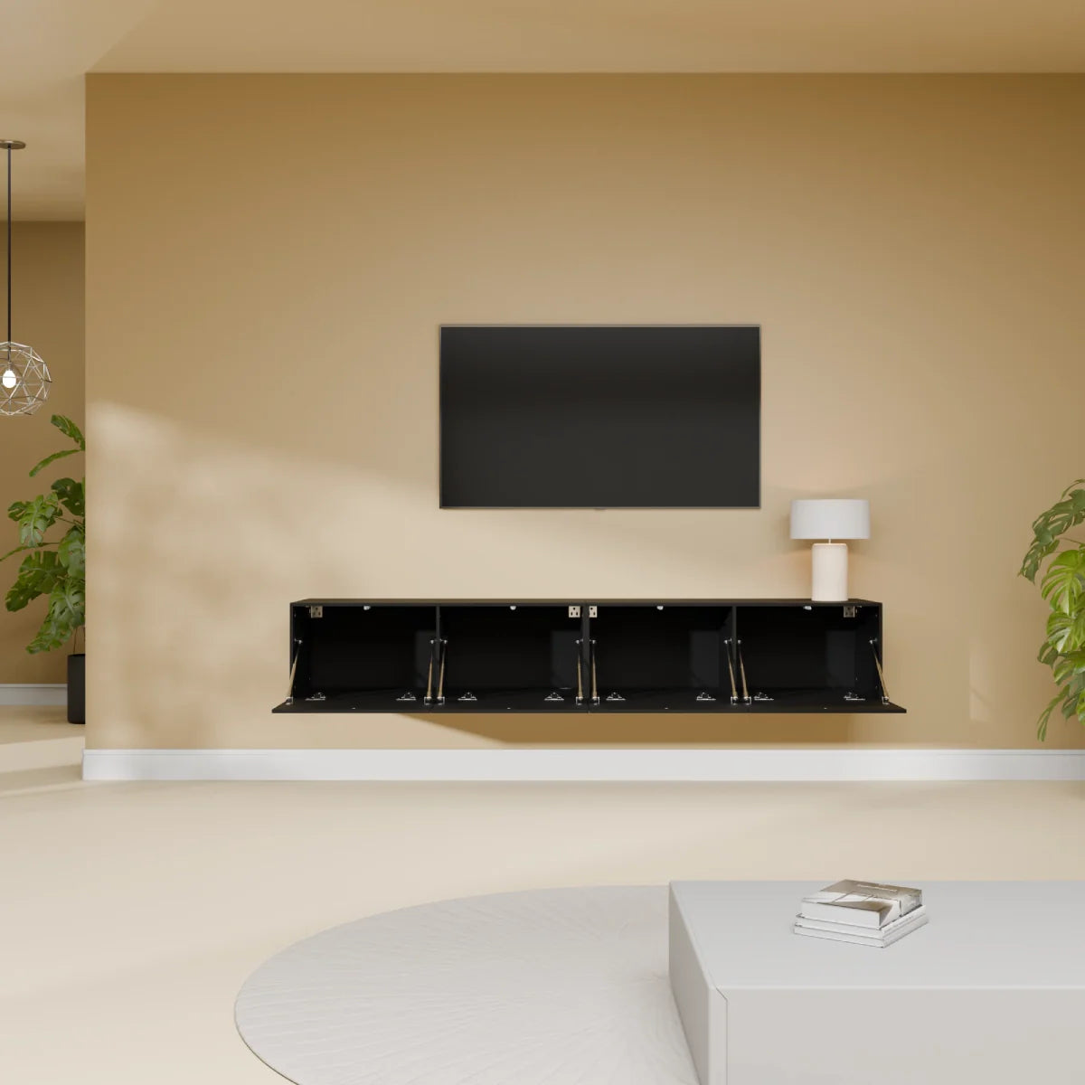 Mora Mobile TV | Sospeso o a terra | 180 cm Nero