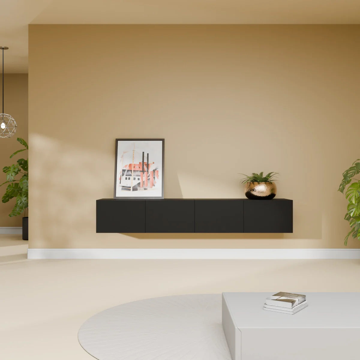 Mora Mobile TV | Sospeso o a terra | 180 cm Nero