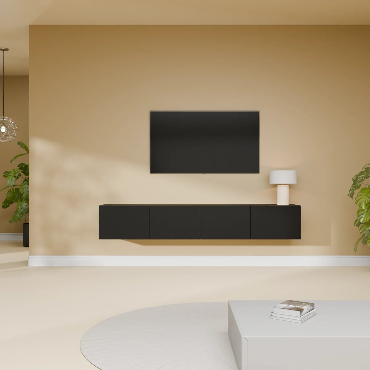 Mora Mobile TV | Sospeso o a terra | 180 cm Nero