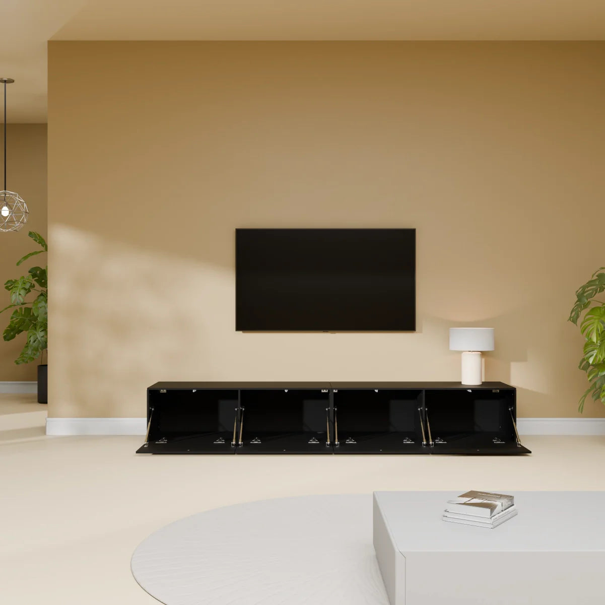 Mora Mobile TV | Sospeso o a terra | 200 cm Nero