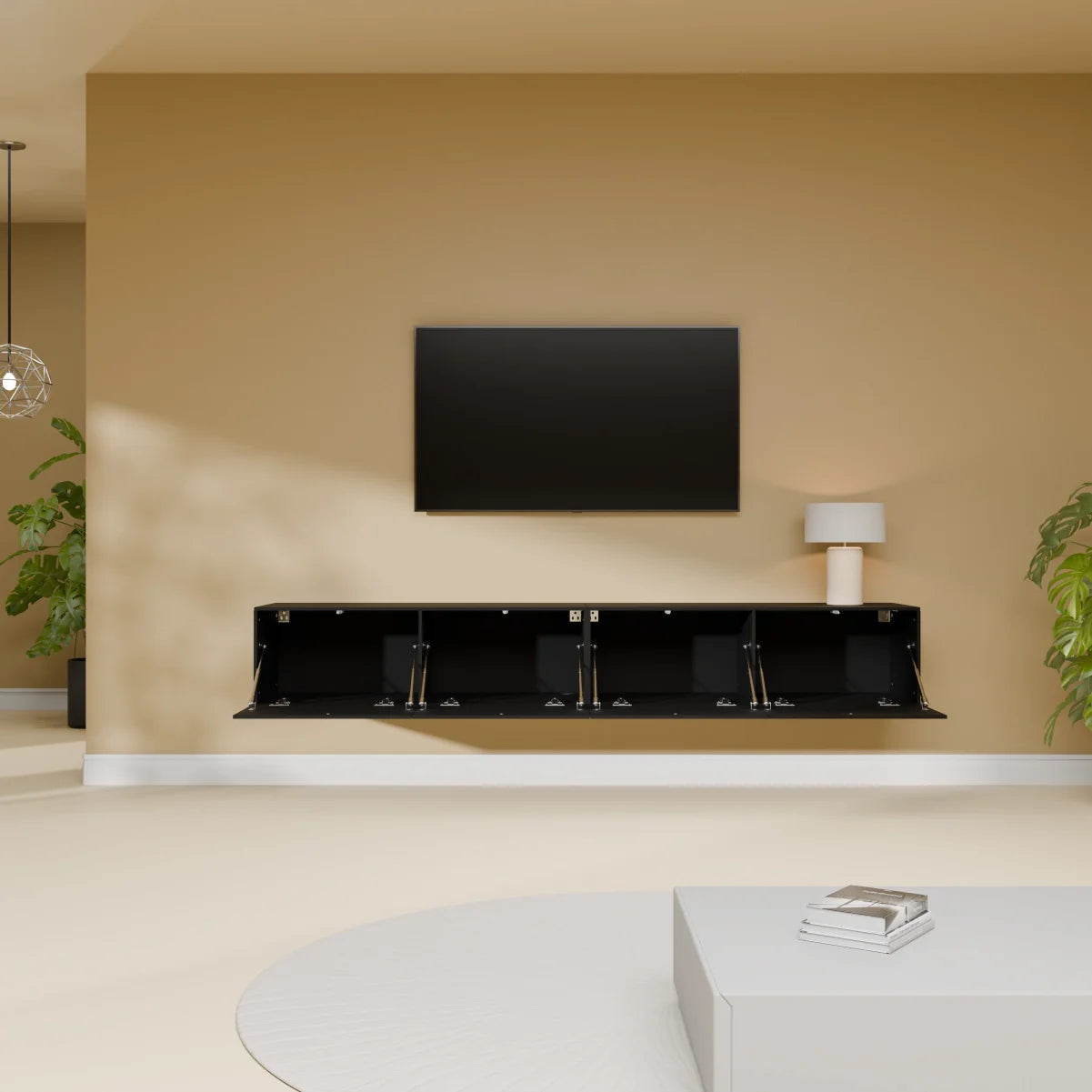 Mora Mobile TV | Sospeso o a terra | 200 cm Nero