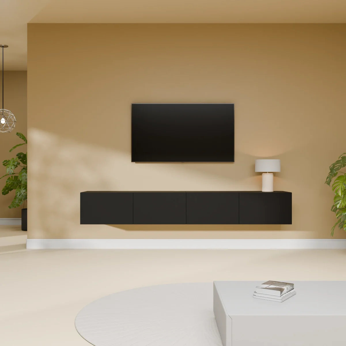 Mora Mobile TV | Sospeso o a terra | 200 cm Nero