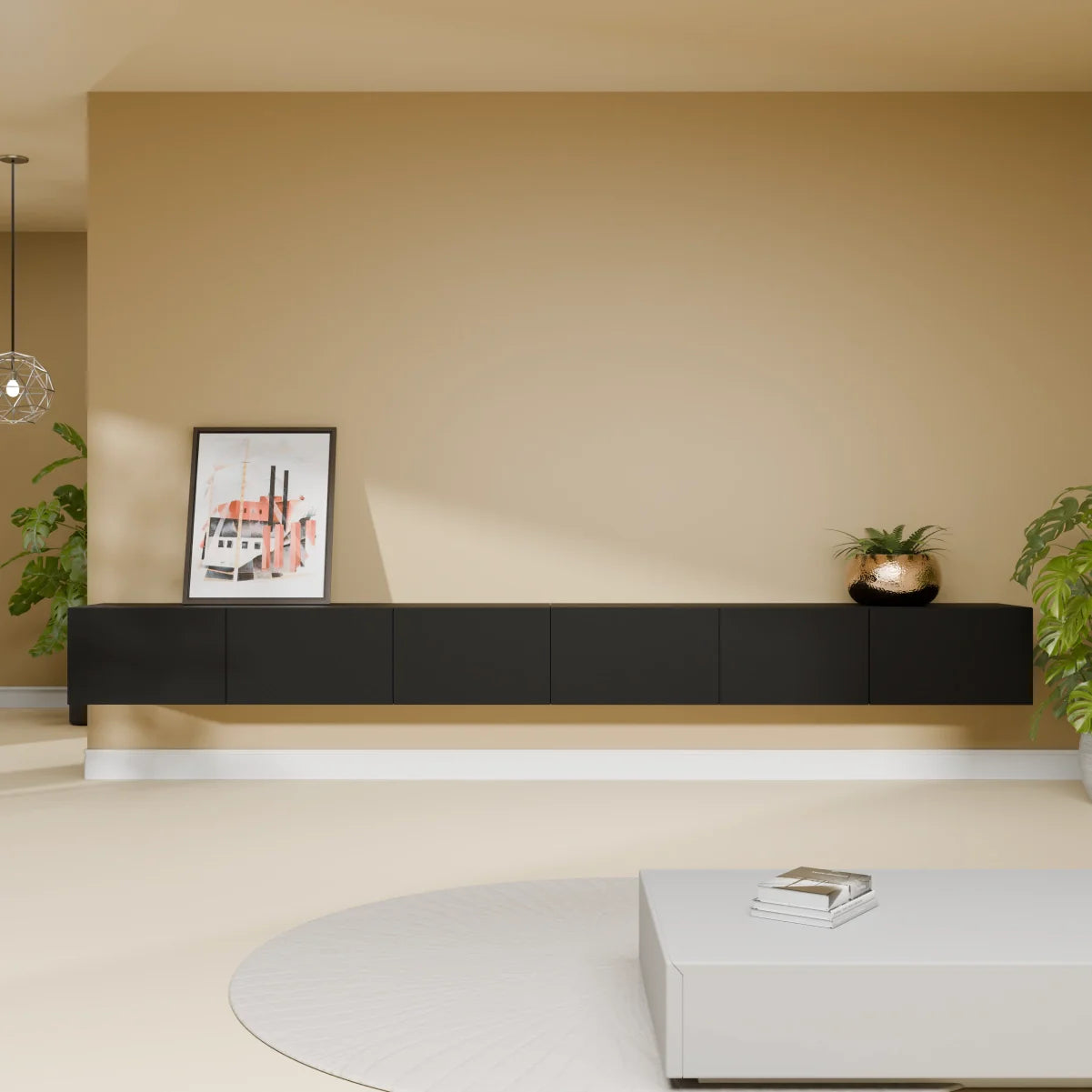 Mora Mobile TV | Sospeso o a terra | 300 cm Nero