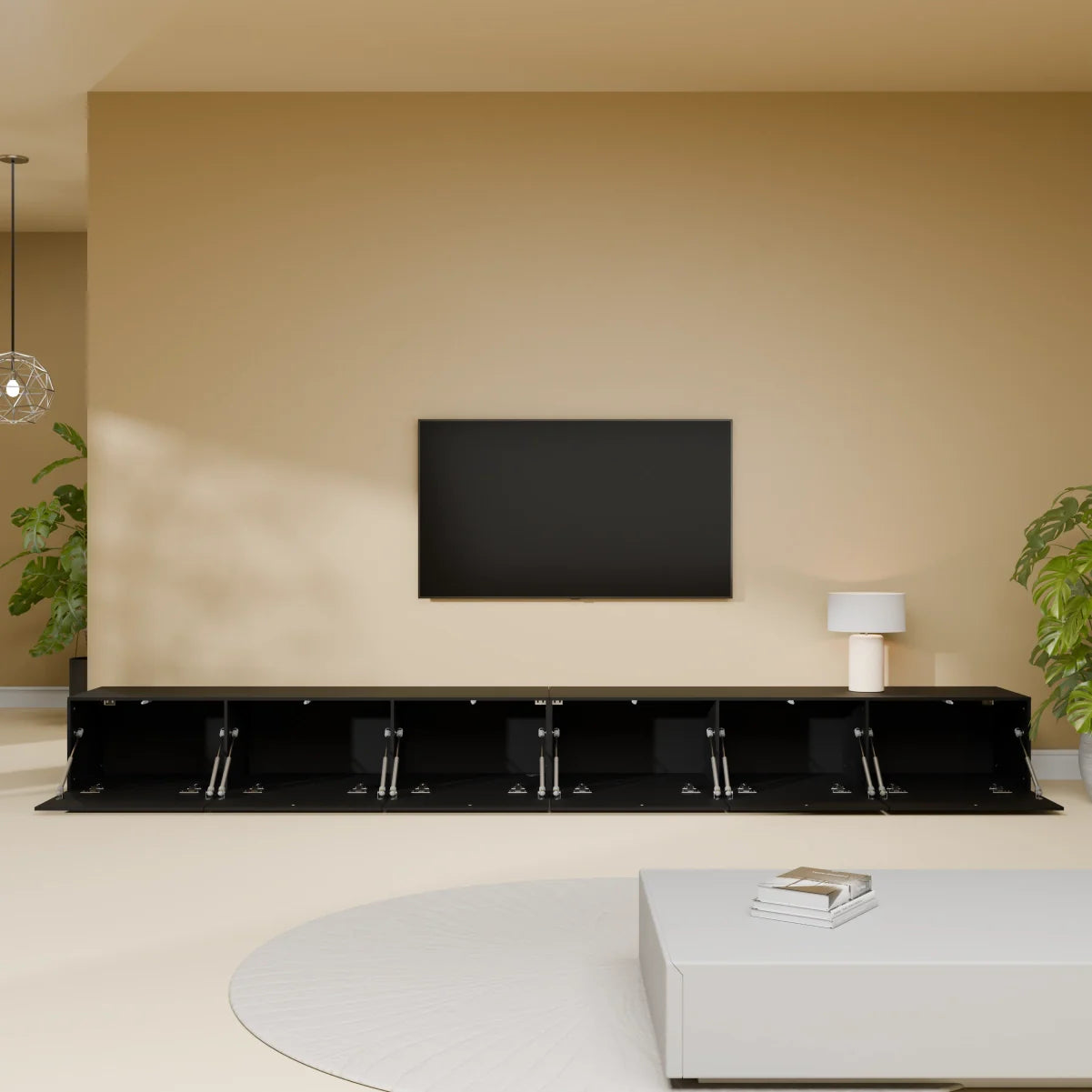 Mora Mobile TV | Sospeso o a terra | 300 cm Nero