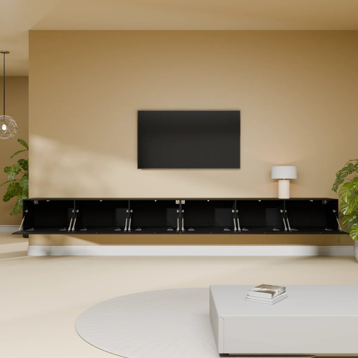 Mora Mobile TV | Sospeso o a terra | 300 cm Nero