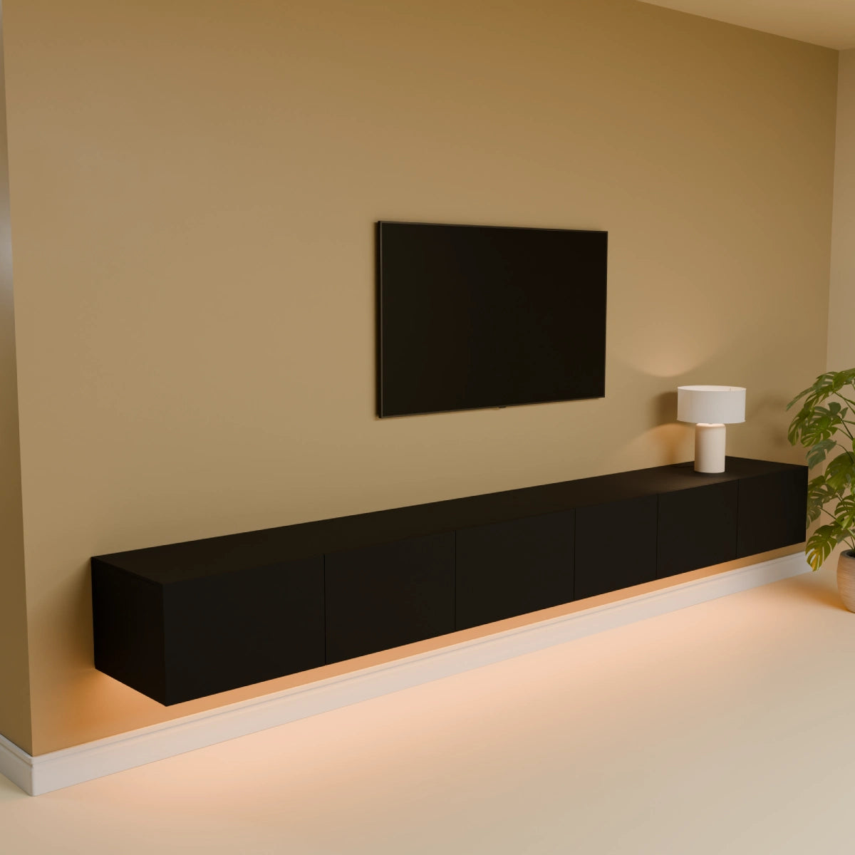 Mora Mobile TV | Sospeso o a terra | 280 cm Nero