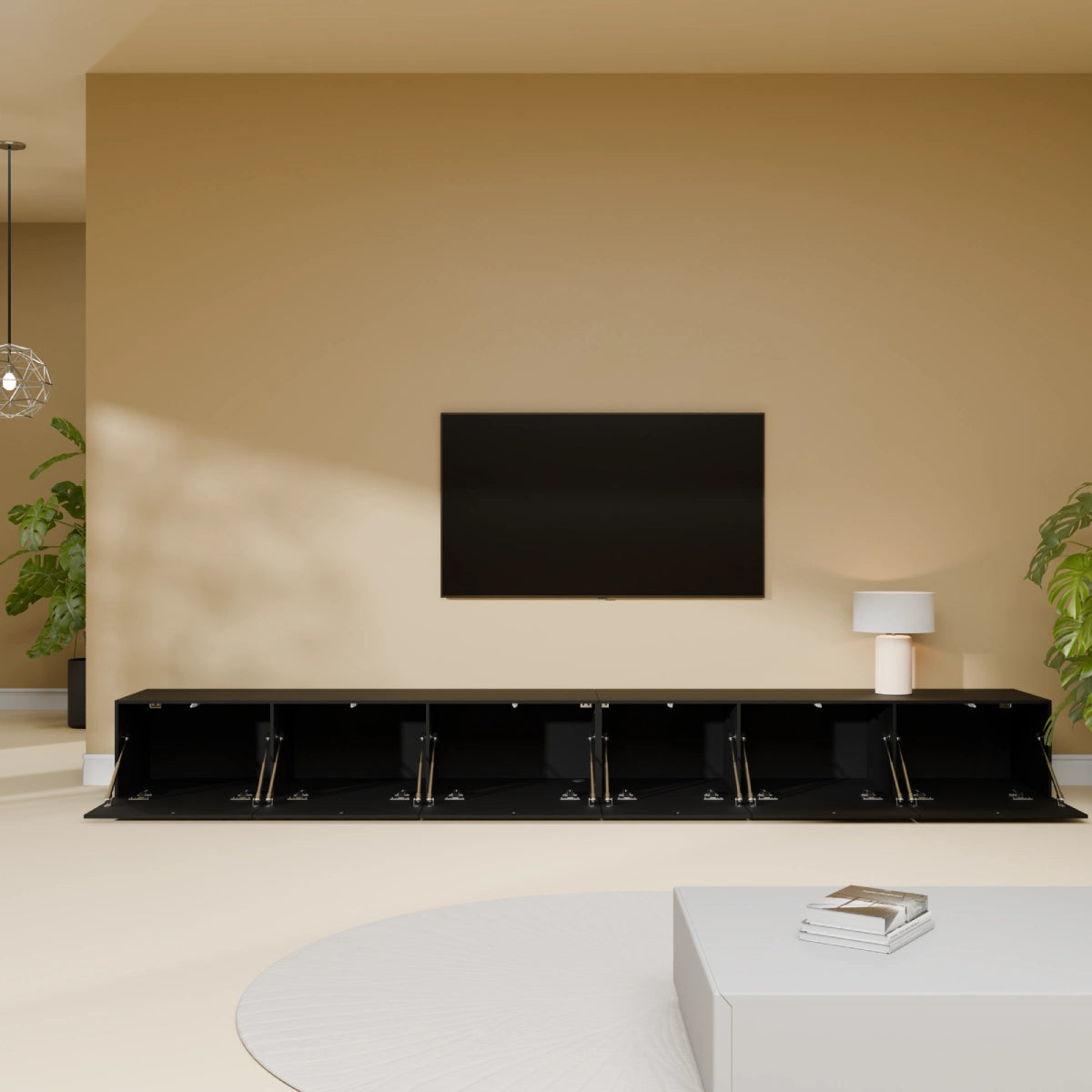 Mora Mobile TV | Sospeso o a terra | 280 cm Nero