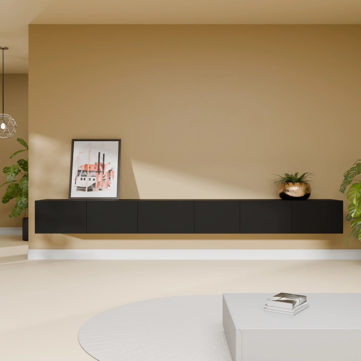 Mora Mobile TV | Sospeso o a terra | 280 cm Nero