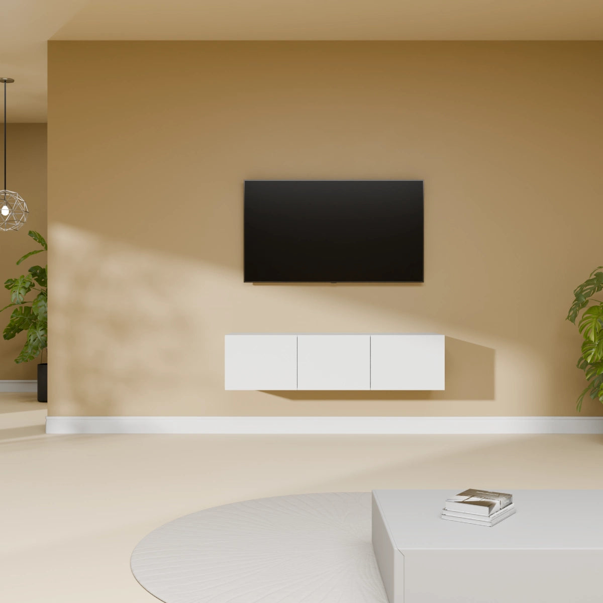 Mora Mobile TV | Sospeso o a terra | 120 cm Bianco